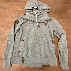 Women’s Naketano Cowl Neck Hoodie - Greenish Blue